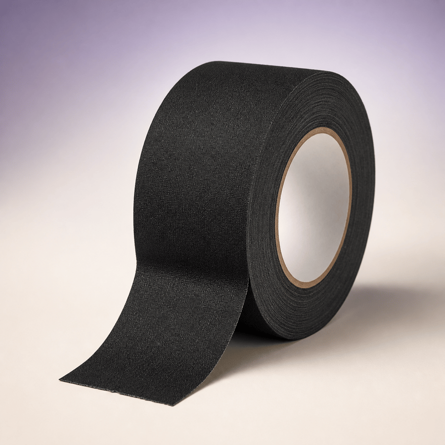 Black low-residue gaffer tape