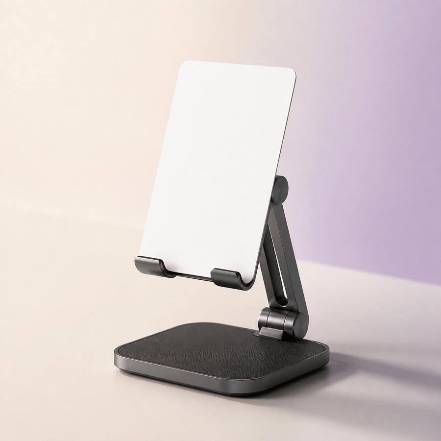Desktop phone and QR stand