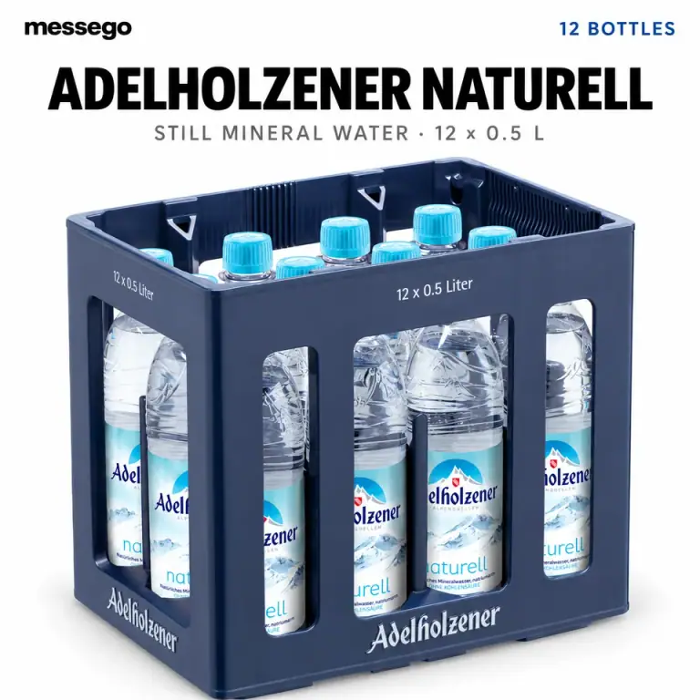 Adelholzener Still — official product image; 1 box contents