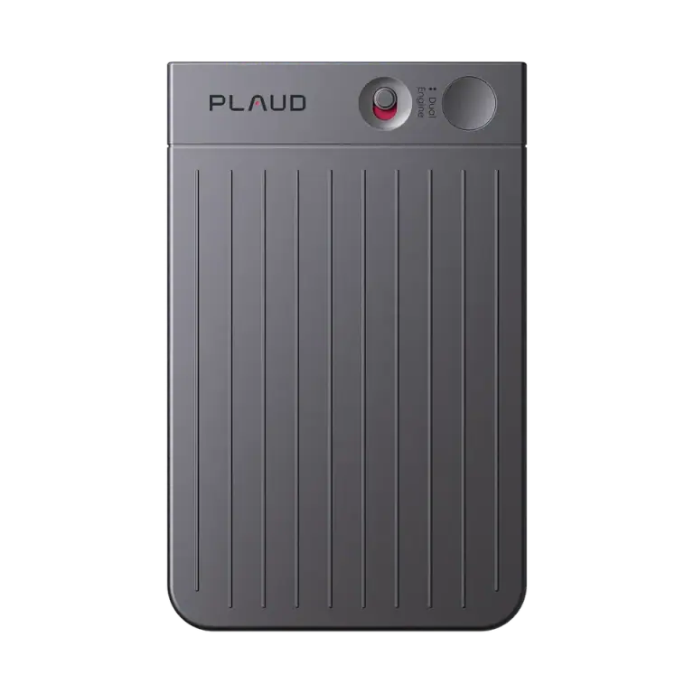 PLAUD Note AI Meeting Recorder — official product image; 4 box contents